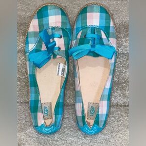 I Heart Ugg Belle Blue/Sky Ribbon Detail Women's Size 6 Retail $110